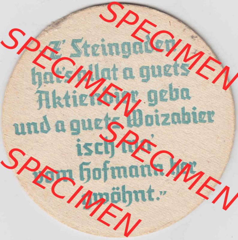 Bierdeckel Aktien-Brauerei Kaufbeuren, Steingaden (3). Deutscher Katalog über deutsche Bierdeckel Aktienbrauerei Kaufbeuren aus Bundesland Bayern, zum katalogisieren deiner... Sammlung
