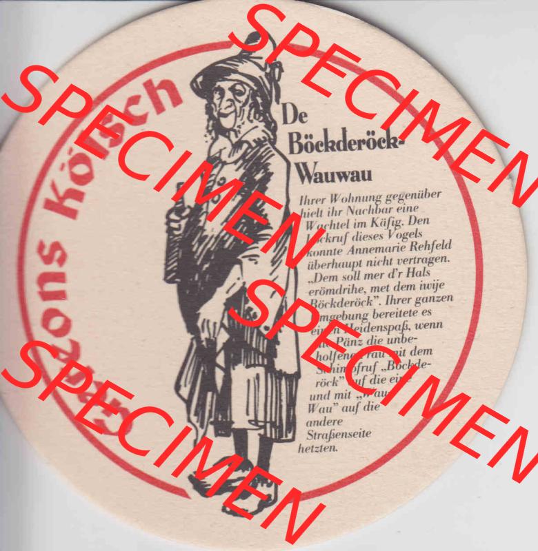 Bierdeckel Deutschland Gereons Kölsch De Böckderöck Wauwau (1). Deutscher Katalog über deutsche Bierdeckel Gereons Kölsch aus Bundesland Nordrhein-Westfalen,... Sammlung