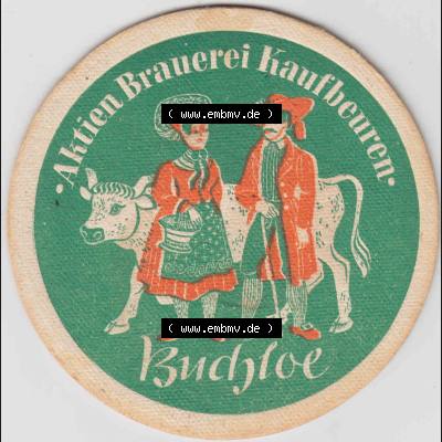 Bierdeckel Buchloe, Aktien-Brauerei Kaufbeuren (2). Deutscher Katalog über deutsche Bierdeckel Aktienbrauerei Kaufbeuren aus Bundesland Bayern, zum katalogisieren deiner... Sammlung