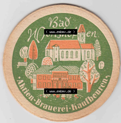 Bierdeckel Aktien-Brauerei Kaufbeuren, Bad Mörishofen (2). Deutscher Katalog über deutsche Bierdeckel Aktienbrauerei Kaufbeuren... Sammlung