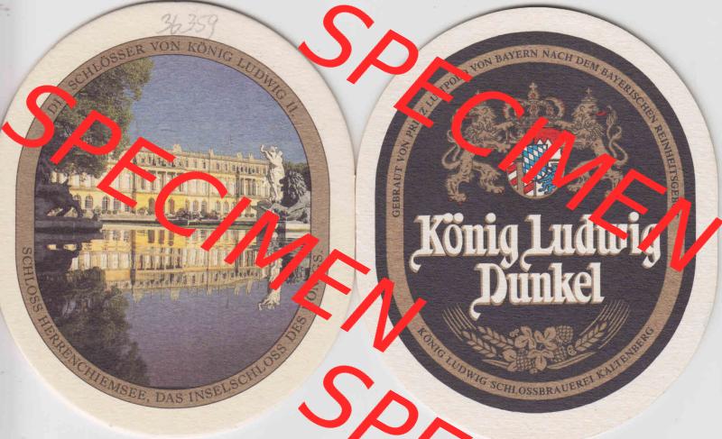 Bierdeckel Serie König Ludwig Dunkel, Schlossbrauerei Kaltenberg (7). Deutscher Katalog über deutsche Bierdeckel König Ludwig Schlossbrauerei Kaltenberg aus Bundesland... Sammlung