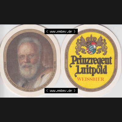 Bierdeckel Prinzregent Luitpold von Bayern Weißbier (13). Deutscher Katalog über deutsche Bierdeckel König Ludwig Schlossbrauerei Kaltenberg aus Bundesland Bayern,... Sammlung