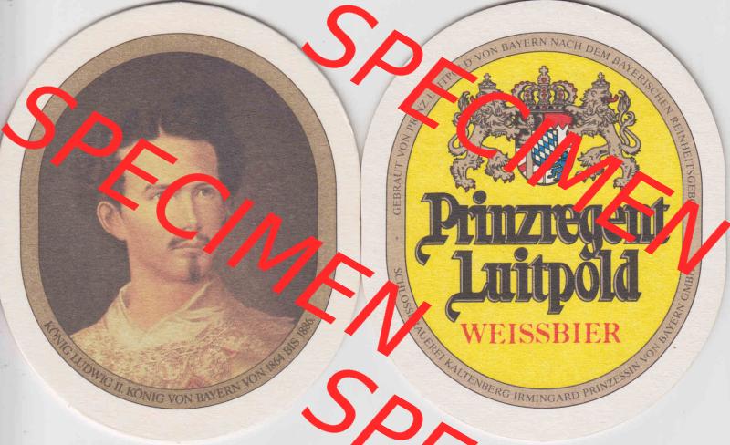 Bierdeckel Prinzregent Luitpold von Bayern Weißbier (14). Deutscher Katalog über deutsche Bierdeckel König Ludwig Schlossbrauerei Kaltenberg aus Bundesland Bayern,... Sammlung