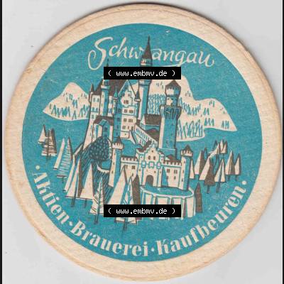 Bierdeckel Aktien-Brauerei Kaufbeuren, Schwangau (2). Deutscher Katalog über deutsche Bierdeckel Aktienbrauerei Kaufbeuren aus Bundesland Bayern, zum katalogisieren deiner... Sammlung
