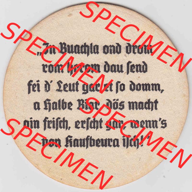 Bierdeckel Buchloe, Aktien-Brauerei Kaufbeuren (3). Deutscher Katalog über deutsche Bierdeckel Aktienbrauerei Kaufbeuren aus Bundesland Bayern, zum katalogisieren deiner... Sammlung