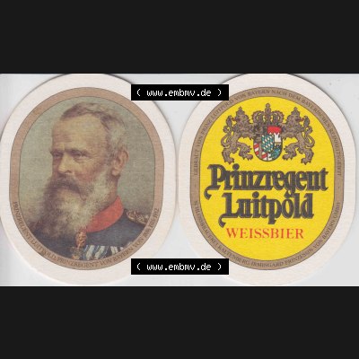 Bierdeckel Prinzregent Luitpold von Bayern Weißbier (12). Deutscher Katalog über deutsche Bierdeckel König Ludwig Schlossbrauerei Kaltenberg aus Bundesland Bayern,... Sammlung