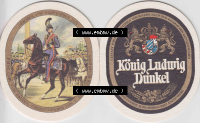 Bierdeckel Serie König Ludwig Dunkel, Schlossbrauerei Kaltenberg (1). Deutscher Katalog über deutsche Bierdeckel König Ludwig... Sammlung