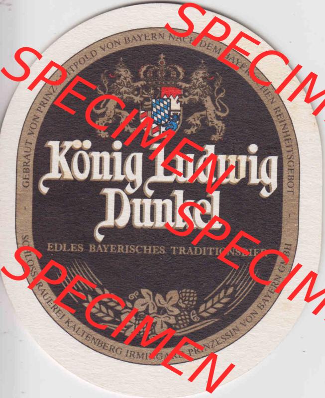 Bierdeckel König Ludwig Dunkel, Edles Bayrisches TRaditionsbier (1). Deutscher Katalog über deutsche Bierdeckel König Ludwig Schlossbrauerei Kaltenberg aus Bundesland... Sammlung