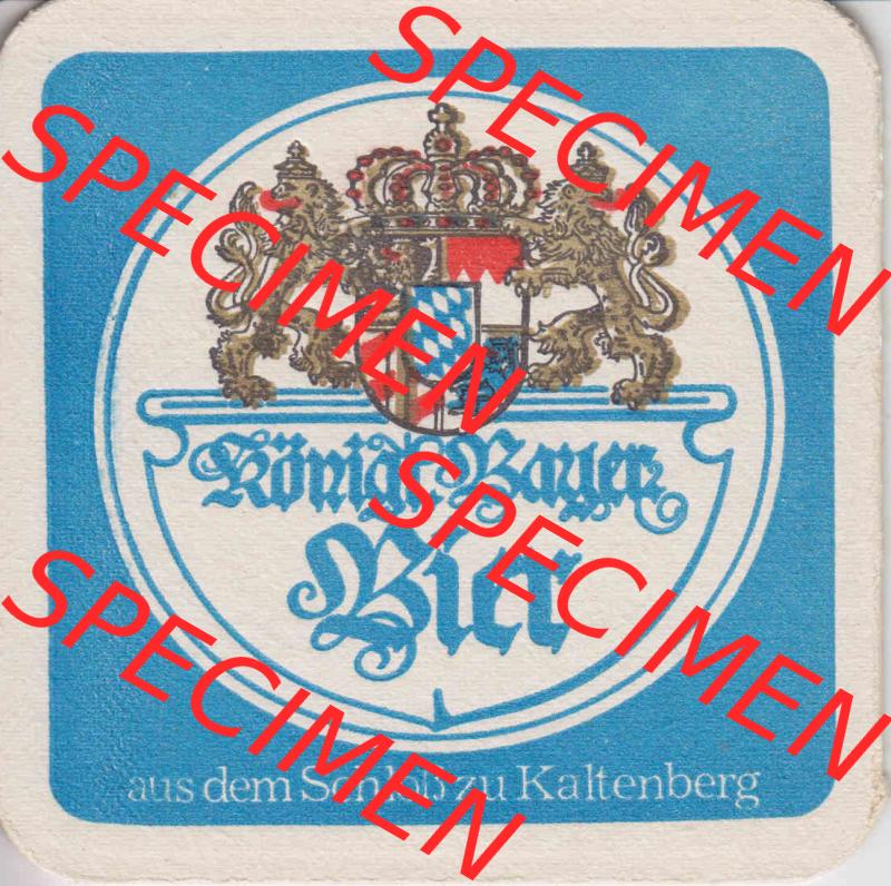 Bierdeckel Königl. Bayern Bier Schloß zu Kaltenberg König Ludwig (2). Deutscher Katalog über deutsche Bierdeckel König Ludwig Schlossbrauerei Kaltenberg... Sammlung