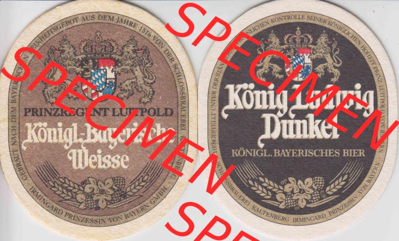 Bierdeckel König Ludwig Dunkel Köngl. Bayerisches Bier (3). Deutscher Katalog über deutsche Bierdeckel König Ludwig Schlossbrauerei Kaltenberg aus Bundesland... Sammlung