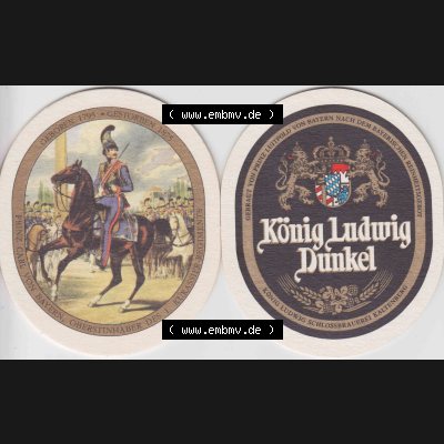 Bierdeckel Serie König Ludwig Dunkel, Schlossbrauerei Kaltenberg (1). Deutscher Katalog über deutsche Bierdeckel König Ludwig Schlossbrauerei Kaltenberg aus Bundesland... Sammlung