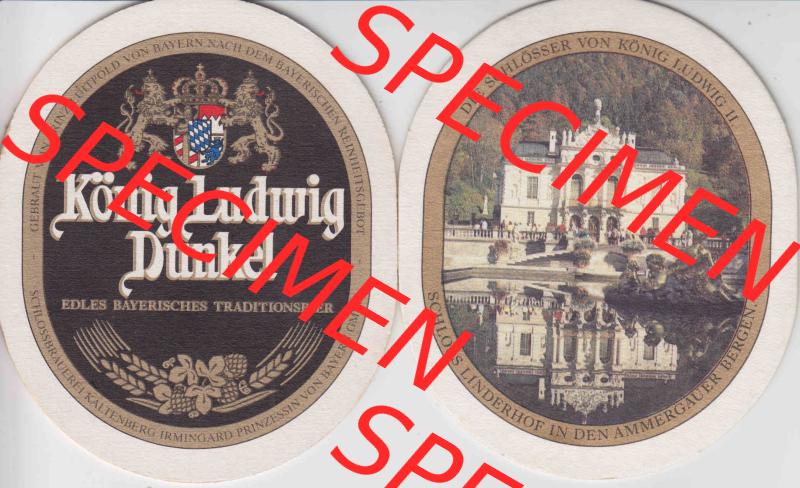 Bierdeckel Serie König Ludwig Dunkel, Edles Bayerisches Traditionsbier (2). Deutscher Katalog über deutsche Bierdeckel König Ludwig Schlossbrauerei Kaltenberg aus... Sammlung