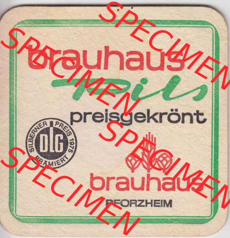 Bierdeckel Brauhaus Pils Preisgekrönt, Brauhaus Pforzheim (4). Deutscher Katalog über deutsche Bierdeckel Brauhaus Pforzheim aus Bundesland Baden-Württemberg zum katalogisieren... Sammlung