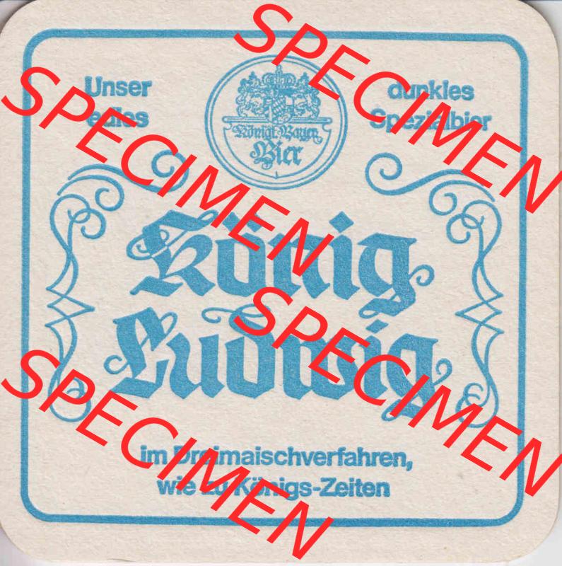 Bierdeckel Königl. Bayern Bier Schloss zu Kaltenberg König Ludwig (1). Deutscher Katalog über deutsche Bierdeckel König Ludwig Schlossbrauerei Kaltenberg aus... Sammlung