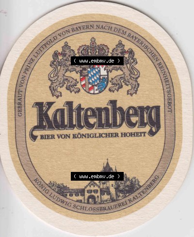 Bierdeckel Kaltenberg König Ludwig Bier von Königlicher Hoheit (1). Deutscher Katalog über deutsche Bierdeckel König Ludwig... Sammlung