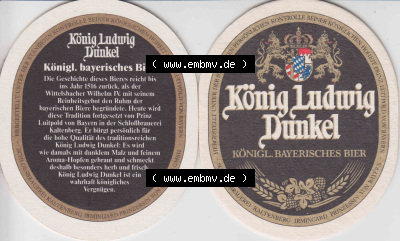 Bierdeckel König Ludwig Dunkel Köngl. Bayerisches Bier (1). Deutscher Katalog über deutsche Bierdeckel König Ludwig Schlossbrauerei... Sammlung