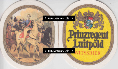Bierdeckel Prinzregent Luitpold von Bayern Weißbier (18). Deutscher Katalog über deutsche Bierdeckel König Ludwig Schlossbrauerei... Sammlung