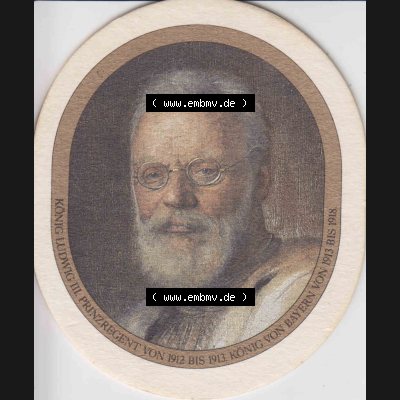 Bierdeckel König Ludwig II. Prinzregent 1912-1913, König von Bayern (2). Deutscher Katalog über deutsche Bierdeckel König Ludwig Schlossbrauerei Kaltenberg... Sammlung