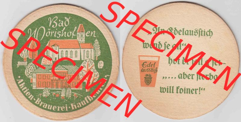 Bierdeckel Aktien-Brauerei Kaufbeuren, Bad Mörishofen (1). Deutscher Katalog über deutsche Bierdeckel Aktienbrauerei Kaufbeuren aus Bundesland Bayern, zum katalogisieren... Sammlung