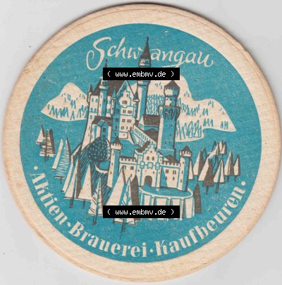 Bierdeckel Aktien-Brauerei Kaufbeuren, Schwangau (2). Deutscher Katalog über deutsche Bierdeckel Aktienbrauerei Kaufbeuren aus... Sammlung