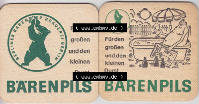 Bierdeckel Bärenpils, Berliner Bärenbier Brauerei Berlin (5). Deutscher Katalog über deutsche Bierdeckel Berliner Bärenbier... Sammlung
