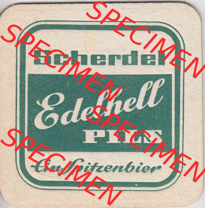 Bierdeckel Scherdel Edelhell Pils Ein Spitzenbier, mit Unbedruckter Rückseite (2). Deutscher Katalog über deutsche Bierdeckel Scherdel Bier aus Bundesland Bayern,... Sammlung