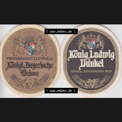 Bierdeckel König Ludwig Dunkel Köngl. Bayerisches Bier (4). Deutscher Katalog über deutsche Bierdeckel König Ludwig Schlossbrauerei Kaltenberg aus Bundesland... Sammlung
