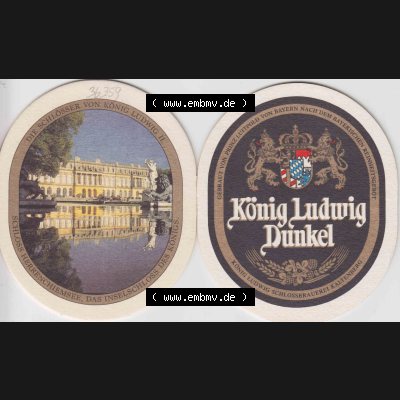 Bierdeckel Serie König Ludwig Dunkel, Schlossbrauerei Kaltenberg (7). Deutscher Katalog über deutsche Bierdeckel König Ludwig Schlossbrauerei Kaltenberg aus Bundesland... Sammlung