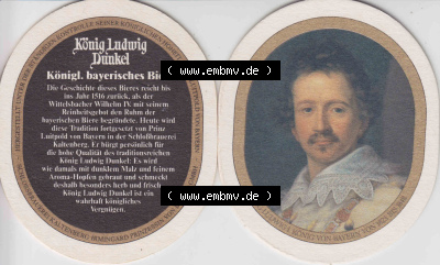 Bierdeckel König Ludwig Dunkel Königl. bayrisches Bier, Die Geschichte des Bieres (1). Deutscher Katalog über deutsche Bierdeckel... Sammlung