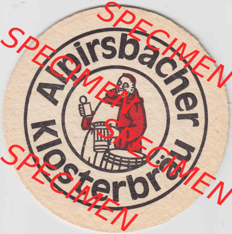 Bierdeckel Alpirsbacher Klosterbräu, das Bier mit dem berühmten Brauwasser (1). Deutscher Katalog über die deutschen Bierdeckel Alpirsbacher Klosterbräu aus Bundesland... Sammlung