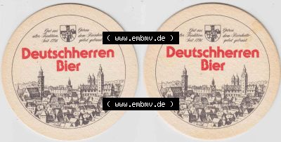 Bierdeckel Deutschherren Bier, Gut aus alter Tradition, Seit 1794 (1). Deutscher Katalog über die deutschen Bierdeckel Deutschherren-Brauerei... Sammlung