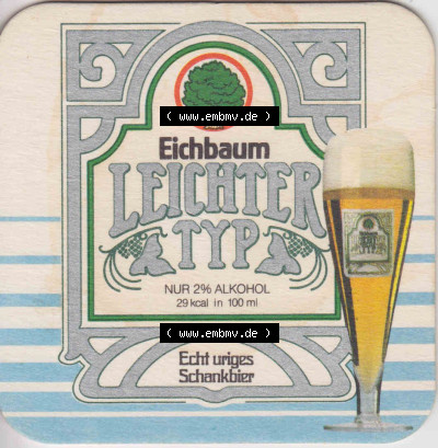 Bierdeckel Eichbaum Ureich Pils, Eichbaum Leichter Typ (3). Deutscher Katalog über die deutschen Bierdeckel Privatbrauerei Eichbaum... Sammlung