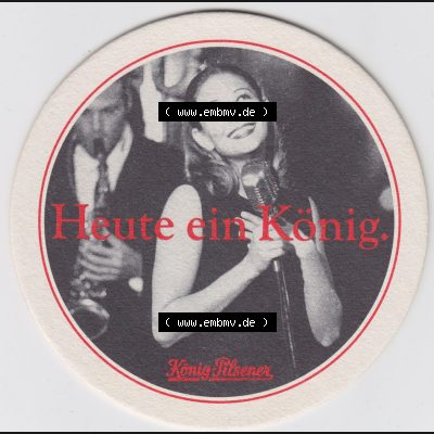 Bierdeckel König-Pilsener, Könglisches Premium-Pilsener, Sängerin, Heute ein König (2). Deutscher Katalog über deutsche Bierdeckel König-Brauerei... Sammlung