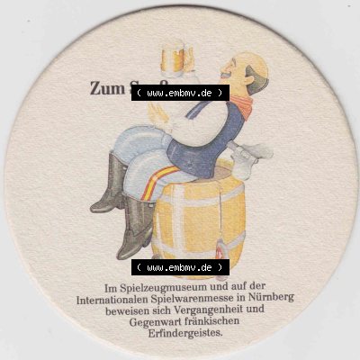 Bierdeckel Patrizier Pils vom Faß, Frank und Frei Patrizier-Bräu, Zum Spaß, Spielzeugmuseum Nürnberg (3). Deutscher Katalog über deutsche Bierdeckel... Sammlung