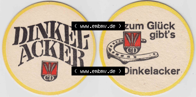 Bierdeckel Dinkelacker, zum Glück gibts Dinkelacker (1). Deutscher Katalog über die deutschen Bierdeckel Familienbrauerei Dinkelacker... Sammlung