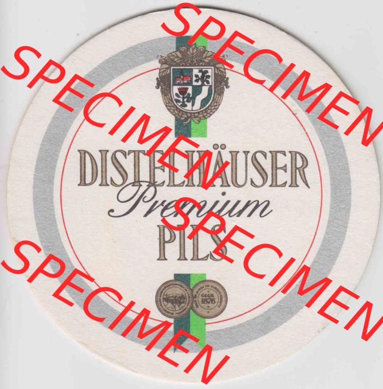 Bierdeckel Distelhäuser Premium Pils, Die Neckartal-Radtour mit Distelhäuser PIls (2). Deutscher Katalog über die deutschen Bierdeckel Distelhäuser Brauerei aus... Sammlung