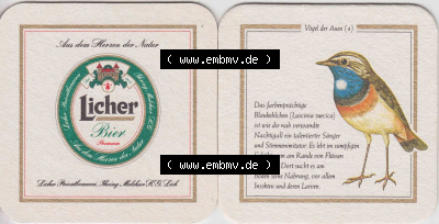Bierdeckel 1994 Licher Bier, Serie Vögel der Auen (4) Licher Bier im Katalog Bundesland Hessen für Bierdeckel katalogisieren... Sammlung