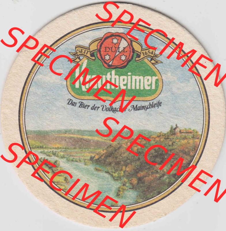 Bierdeckel Krautheimer, Das Bier der Volkacher Mainschleife (2). Deutscher Katalog über deutsche Bierdeckel Krautheimer aus Bundesland Bayern zum katalogisieren und kategorisieren... Sammlung