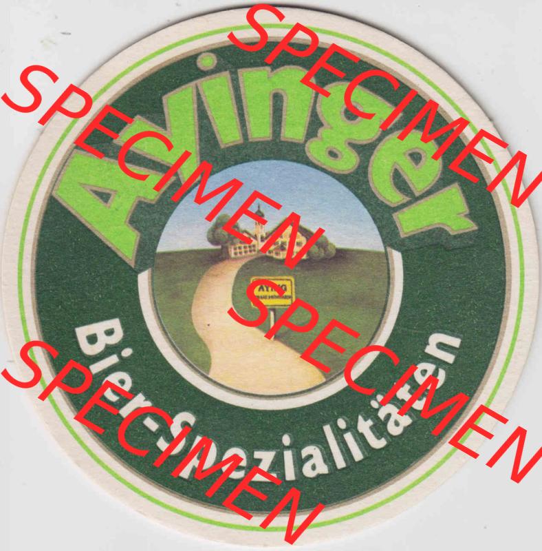 Bierdeckel Ayinger Bier-Spezialitäten, Landkarte der Brauerei Aying, Isartaler Holzhaus (2). Deutscher Katalog über deutsche Bierdeckel Brauerei Aying aus Bundesland... Sammlung