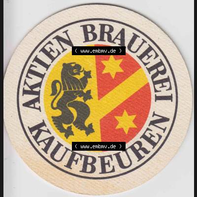 Bierdeckel Aktien Brauerei Kaufbeuren, Aus Tradition gut (1). Deutscher Katalog über deutsche Bierdeckel Aktienbrauerei Kaufbeuren aus Bundesland Bayern, zum katalogisieren... Sammlung