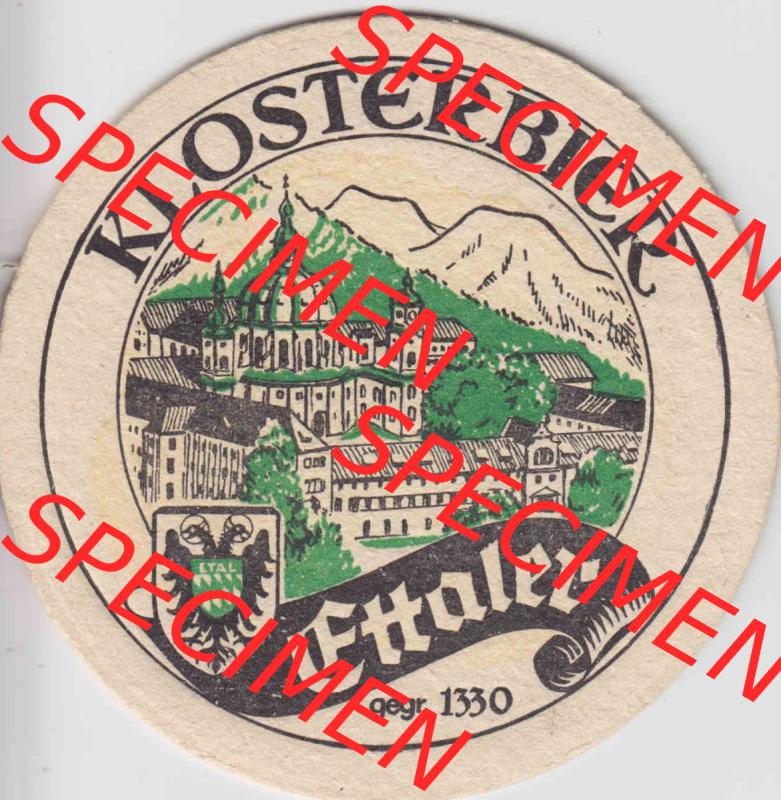 Bierdeckel Klosterbier Ettaler, Vollbier Hell, Export Dunkel, Ettaler Pils (1). Deutscher Katalog über deutsche Bierdeckel Ettaler Klosterbrauerei aus Bundesland... Sammlung