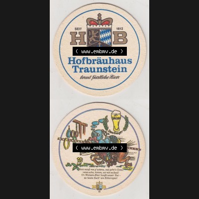 Bierdeckel Hofbräuhaus Traunstein, braut fürstliche Biere, Ritter in Gefecht in Gedanken an Weizenbier (3). Deutscher Katalog über deutsche Bierdeckel Brauerei... Sammlung