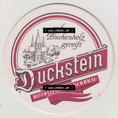 Bierdeckel Duckstein auf Buchenholz gereift, Rotblondes Oberbräu, Duckstein, die obergärige Bierspezialität rotblond und süffig... Sammlung