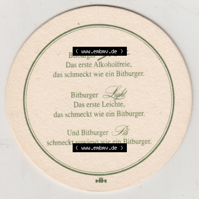 Bierdeckel Bitburger, Bitte ein Bit, Ein Besonderes unter den Bieren, Boitburger Drive, Das erste Alkoholfreie das schmeckt wie... Sammlung