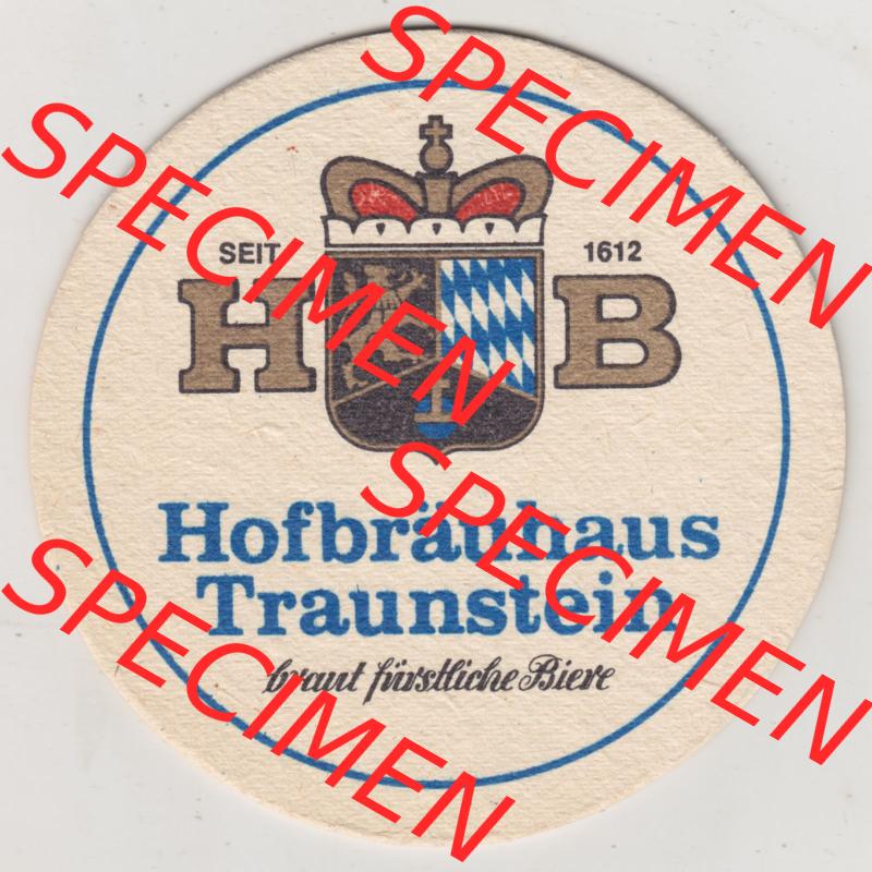 Bierdeckel Hofbräuhaus Traunstein, braut fürstliche Biere, Ritter in Gefecht in Gedanken an Weizenbier (1). Deutscher Katalog über deutsche Bierdeckel Brauerei... Sammlung