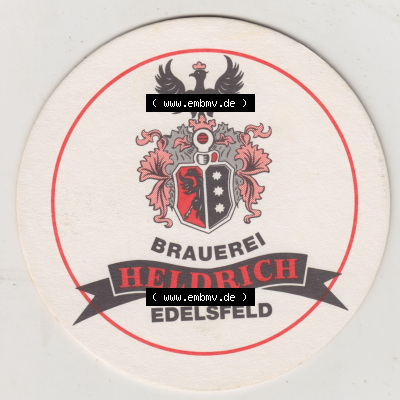 Bierdeckel Brauerei Heldrich Edelsfeld (1). Deutscher Katalog über deutsche Bierdeckel Brauerei Heldrich Edelsfeld aus Bundesland... Sammlung
