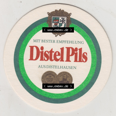 Bierdeckel Distel-PIls aus Distelhausen, Heimat des Distel Pils, 10. Karte mit Distelhausen (1). Deutscher Katalog über die deutschen... Sammlung