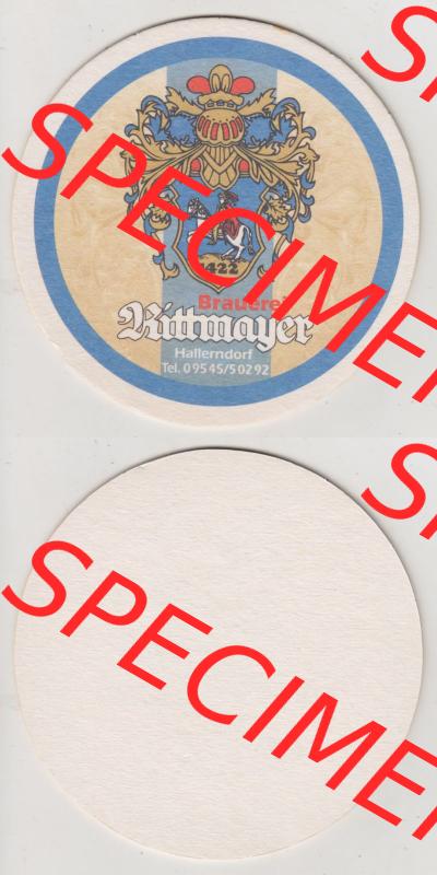 Bierdeckel Brauerei Rittmayer seit 1422, Hallerndorf (3). Deutscher Katalog über deutsche Bierdeckel Brauerei Rittmayer Hallerndorf aus Bundesland Bayern zum katalogisieren... Sammlung