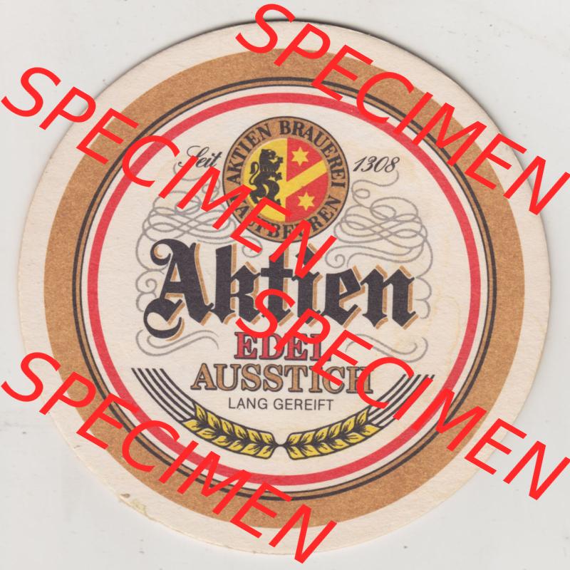 Bierdeckel Aktien Brauerei Kaufbeuren, Aktien Edel Ausstich und Aktien Bier Könner brauen für Kenner (1). Deutscher Katalog über deutsche Bierdeckel Aktienbrauerei... Sammlung