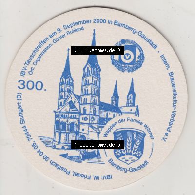 Bierdeckel 2000, Bamberger Kaiserdom, Specialitäten-Brauerei, Anspruchsvolle Geschmacksreife durch handwerkliche Braukunst (2). Deutscher Katalog über deutsche... Sammlung